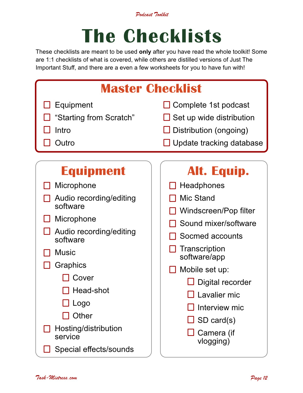 Toolkit: Podcast Creation and Production