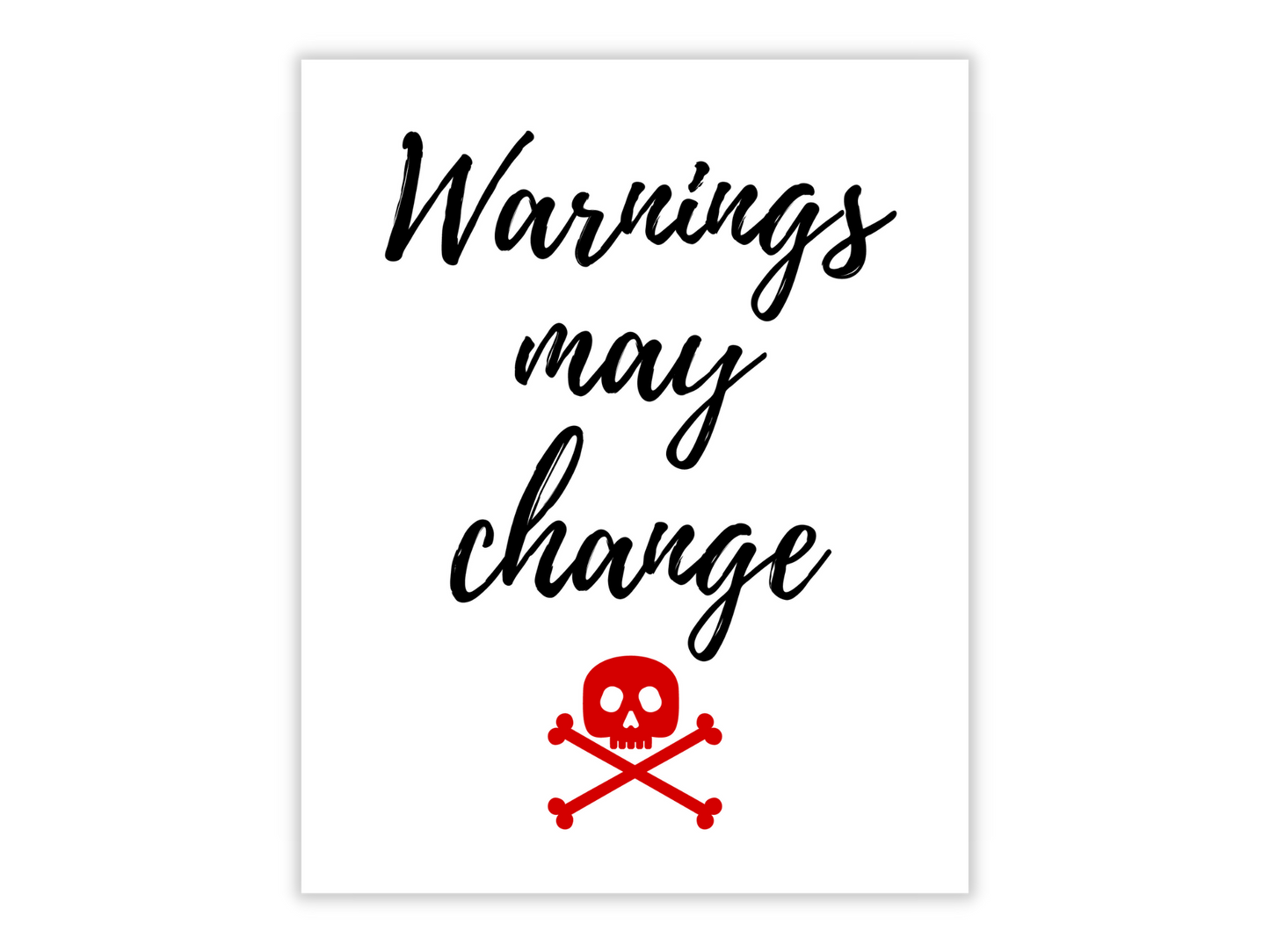 Warnings May Change... [DIGITAL DOWNLOAD]